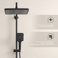 Душевая система Splenka Черная матовая арт-S224.24.06 — фото 3, Душевые стойки