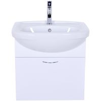 Тумба с раковиной Orange Лайт 50 подвесная Белый глянец арт-LRA-50TUW+RA — фото 1, Тумбы с раковиной