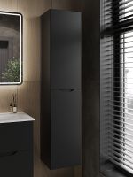 Шкаф пенал Orange Line 35 подвесной Черный матовый арт-Li-35Pub — фото 4, Пеналы для ванной комнаты