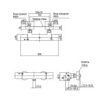 Смеситель для душа Toto Showers с термостатом Хром арт-TBV01401R — фото 2, Смеситель для душа
