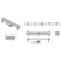 Душевой лоток Allen Brau Liberty 80 с решеткой Нержавеющая сталь арт-9.50002.SS — фото 6, Душевые лотки