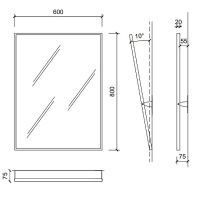 Зеркало Nofer 60 Матовая нержавеющая сталь арт-08024.S — фото 3, Зеркала в ванную комнату