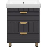 Тумба с раковиной Brevita Gloster 70 Графит матовый арт-УТ000012554 — фото 2, Тумбы с раковиной