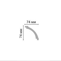 Карниз Decomaster 2400x74x74 мм арт-96616 — фото 2, Карнизы