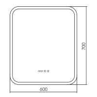 Зеркало Silver Mirrors Стив-3 60 с подсветкой с сенсорным выключателем с часами и подогревом арт-LED-00002843 — фото 4, Зеркала в ванную комнату