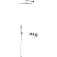 Душевая система Teska Euro X Хром арт-EX3760 — фото 1, Встраиваемые душевые комплекты