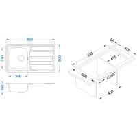 Кухонная мойка Alveus Zoom 30 NAT-90 860x500 Натуральная сталь арт-1098773 — фото 3, Кухонные мойки
