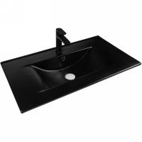 Тумба с раковиной Bond Wave 80 подвесная Графит матовый арт-T01807-S05B — фото 4, Тумбы с раковиной