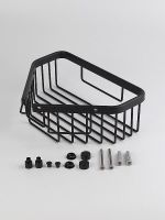 Полка корзина Sonia Contract угловая Черная матовая арт-189847 — фото 4, Полки для ванной и душа