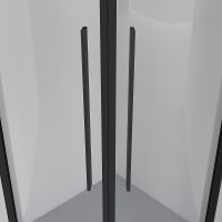 Душевой уголок Niagara Nova 80х80 профиль Черный матовый стекло прозрачное арт-NG-6825-34BLACK — фото 9, Душевые уголки четверть круга