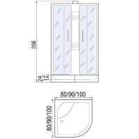 Душевая кабина River Nara 80x80 МТ Б/К с поддоном арт-10000002159 — фото 3, Душевые кабины