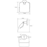 Держатель туалетной бумаги Bemeta Hematit Антрацит глянец арт-159112012 — фото 2, Держатели туалетной бумаги