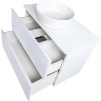 Тумба с раковиной Orange Otto 75 подвесная Белый глянец арт-Ot-75TuGLASS+B08-360W — фото 4, Тумбы с раковиной