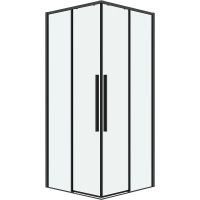 Душевой уголок Grossman Galaxy 100х100 профиль Графит сатин стекло прозрачное арт-300.K33.01.1010.42.00 — фото 9, Квадратные душевые уголки