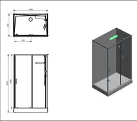 Душевая кабина Aquanet Passion EVO Black 120х80 L без гидромассажа арт-282012 — фото 2, Душевые кабины