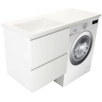 Тумба с раковиной Эстет Dallas Luxe 120 L подвесная Белая арт-ФР-00001928 — фото 2, Тумбы с раковиной