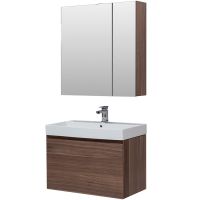 Комплект мебели для ванной Aquanet Нью-Йорк 85 подвесной Шпон Орех арт-211661 — фото 6, Комплекты мебели для ванной