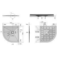 Душевой поддон из искусственного камня Grossman Strong 90x90 Белый арт-GR-S19090 — фото 8, Душевые поддоны из искусственного камня