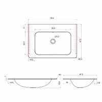 Раковина Vincea 80 Черная арт-VCB-2VP800B — фото 3, Раковины встраиваемые сверху