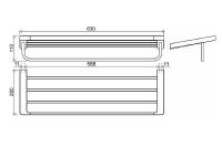 Полка для полотенец Ravak 10° Черная матовая арт-X07P563 — фото 3, Полки для полотенец