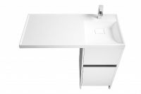 Тумба под раковину Aquaton Лондри 40 Белый глянец арт-1A236001LH010 — фото 3, Тумбы под раковину