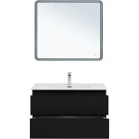 Тумба под раковину Aquanet Вега 2.0 90 подвесная Черная матовая арт-337956 — фото 11, Тумбы под раковину