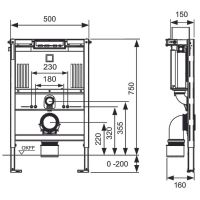 Инсталляция Tece Profil для подвесного унитаза без клавиши смыва арт-9300291 — фото 2, Инсталляции для унитазов