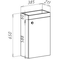 Тумба под раковину Bellezza Комо 40 подвесная Дуб светлый арт-4639005180477 — фото 5, Тумбы под раковину