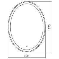 Зеркало Silver Mirrors Италия 57 с подсветкой с сенсорным выключателем и диммером арт-ФР-00000846 — фото 11, Зеркала в ванную комнату