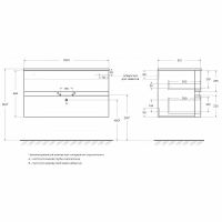 Тумба под раковину Cezares Dalila 100 подвесная Rovere tabacco арт-54711 — фото 4, Тумбы под раковину