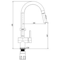 Смеситель для кухни Splenka Золото матовое арт-S204.49.03 — фото 13, Смесители для кухни