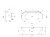 Акриловая ванна Esbano Vigo 170x85 без гидромассажа арт-ESVAVIGO — фото 2, Акриловые ванны