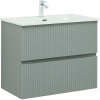 Тумба под раковину Aquanet Джейн 80 подвесная Мисти грин арт-313318 — фото 1, Тумбы под раковину