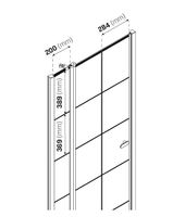 Душевая дверь New Trendy New Soleo Black 90 L профиль Черный стекло прозрачное арт-D-0279A — фото 7, Распашные душевые двери