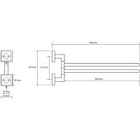 Полотенцедержатель Bemeta Beta поворотный Хром арт-132204102 — фото 2, Полотенцедержатели