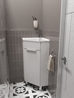 Тумба с раковиной 1MarKa Penta 37Н угловая Белый глянец арт-Ц0000001635 — фото 3, Тумбы с раковиной