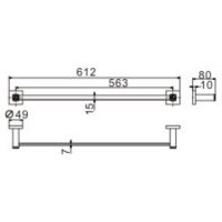 Полотенцедержатель CeramaLux Venezia Хром арт-88608-1 — фото 2, Полотенцедержатели