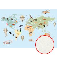 Фреска детская Ortograf Для самых маленьких 33731 Фактура флок FLK Флизелин (4*2,7) Голубой/Разноцветный, Карты арт-33731 (флок FLK) — фото 1, Фрески