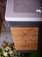 Тумба под раковину Бриклаер Форест 50 подвесная Дуб золотой Антрацит арт-4627125414640 — фото 5, Тумбы под раковину