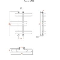 Водяной полотенцесушитель Тругор Грация НП 80x60 Хром арт-Грация/нп8060 — фото 4, Водяные полотенцесушители