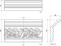 Карниз Европласт 2000x145x66 мм арт-1.50.128 — фото 3, Карнизы