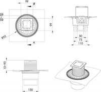 Душевой трап Berges Zentrum Norma 100x100 с решеткой Хром арт-091462 — фото 7, Трапы для душа