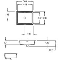 Раковина Jacob Delafon Verticyl 50 Белая арт-E2882-0 — фото 3, Раковины встраиваемые снизу