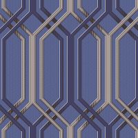 Обои LOYMINA Clair Винил на флизелине (1*10,05) Синий/Серебряный, Геометрия арт-CLR3 021 — фото 1, Обои для стен