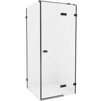 Душевой уголок New Trendy Avexa Black 110x80 R профиль Черный стекло прозрачное арт-EXK-1834 — фото 1, Прямоугольные душевые уголки