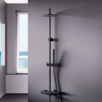 Товар: Душевая система Damixa Scandinavian Pure Черная матовая арт-936740300 - фото 3 Душевая система Damixa Scandinavian Pure Черная матовая арт-936740300 — фото 3, Душевые стойки