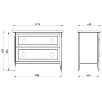 Тумба под раковину ASB-Woodline Рома 100Н Белая арт-10851 — фото 8, Тумбы под раковину