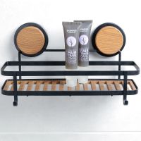 Полка корзина Fixsen Magic Wood Черная матовая Дерево арт-FX-950B-1 — фото 2, Полки для ванной и душа