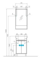 Зеркальный шкаф Aquaton Рико 50 Белый Ясень фабрик арт-1A212302RIB90 — фото 7, Зеркальные шкафы в ванную