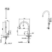 Смеситель для кухни Bravat Source Черный матовый арт-F7173218BW-ENG — фото 2, Смесители для кухни